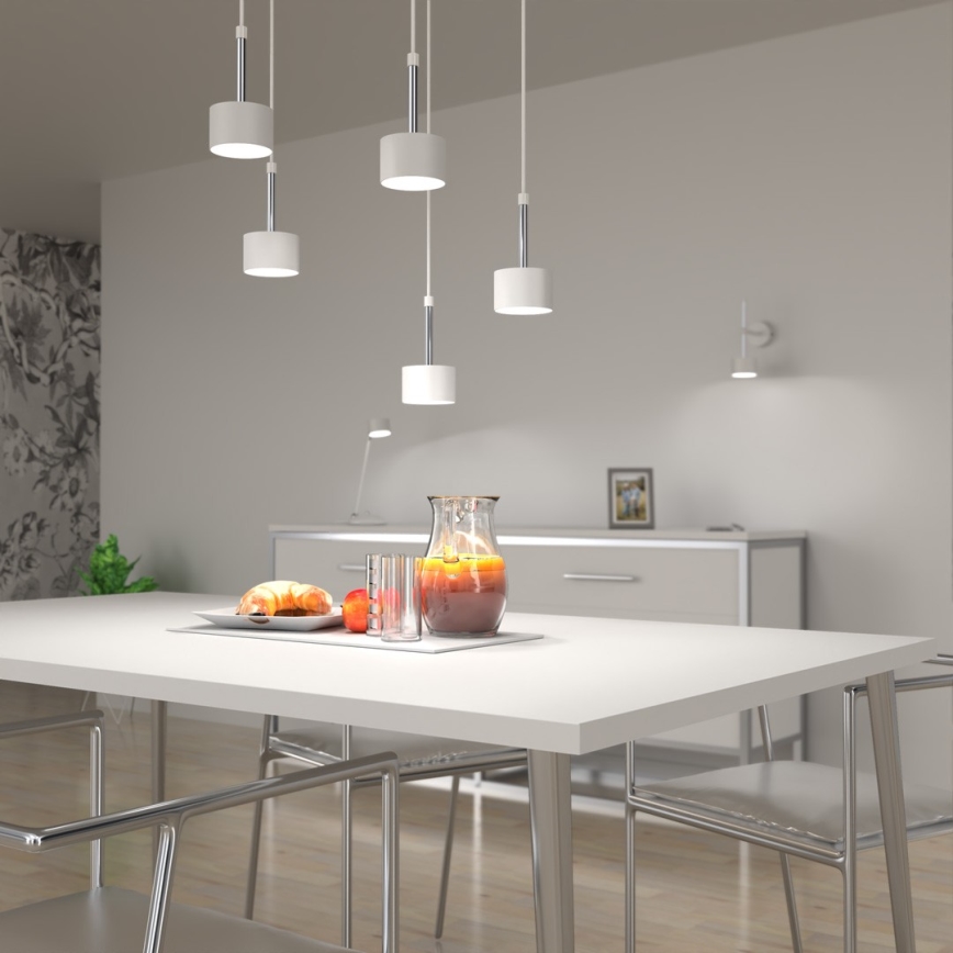 Chandelier on a string ARENA 5xGX53/11W/230V white/shiny chrome