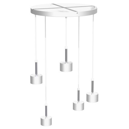 Chandelier on a string ARENA 5xGX53/11W/230V white/shiny chrome
