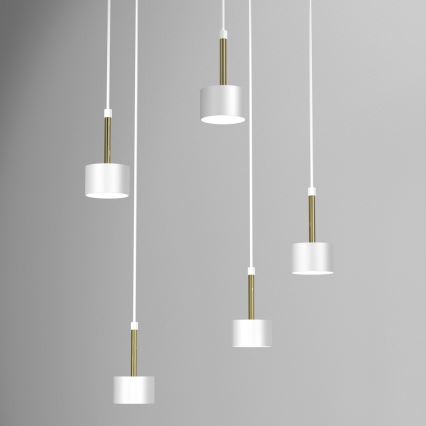 Chandelier on a string ARENA 5xGX53/11W/230V white/gold