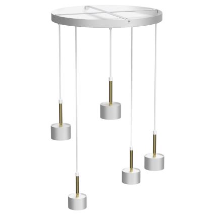 Chandelier on a string ARENA 5xGX53/11W/230V white/gold