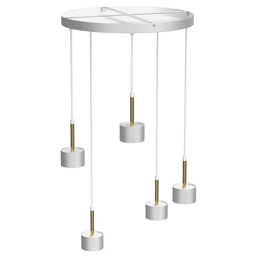 Chandelier on a string ARENA 5xGX53/11W/230V white/gold