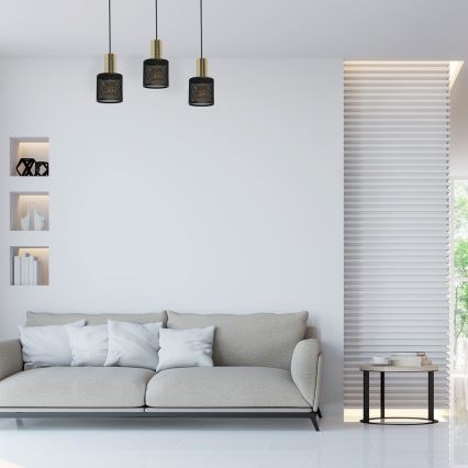 Chandelier on a string ARES 3xE27/60W/230V