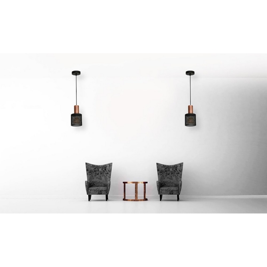 Chandelier on a string ARES BLACK 1xE27/60W/230V