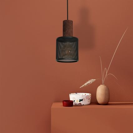 Chandelier on a string ARES BLACK 1xE27/60W/230V