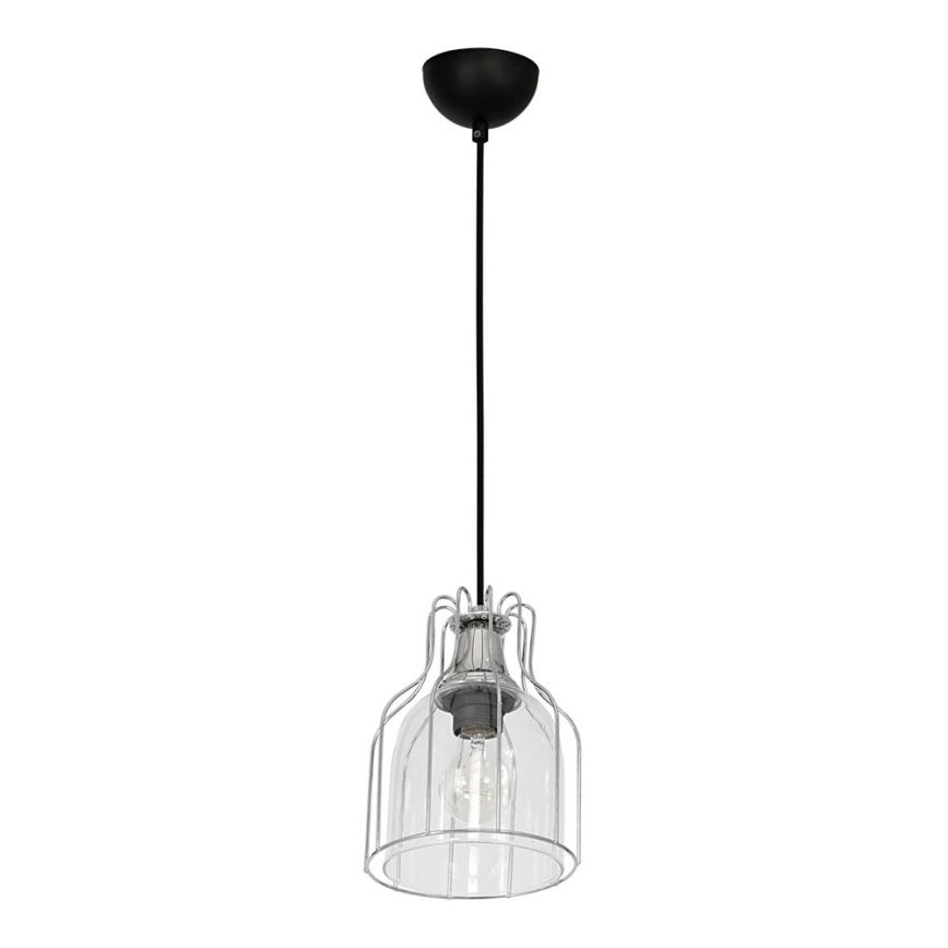 Chandelier on a string ARIA 1xE27/60W/230V silver