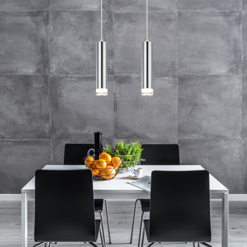 Chandelier on a string ARMIN 2xGU10/10W/230V shiny chrome