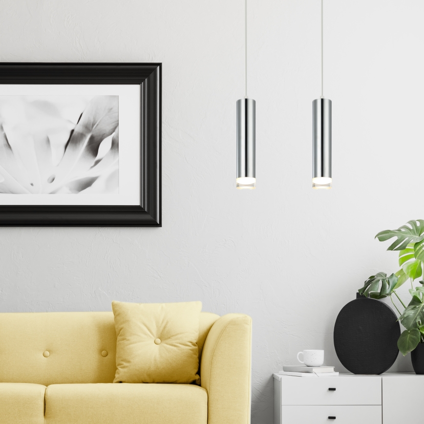 Chandelier on a string ARMIN 2xGU10/10W/230V shiny chrome