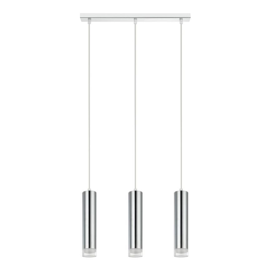 Chandelier on a string ARMIN 3xGU10/10W/230V shiny chrome