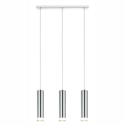 Chandelier on a string ARMIN 3xGU10/10W/230V shiny chrome