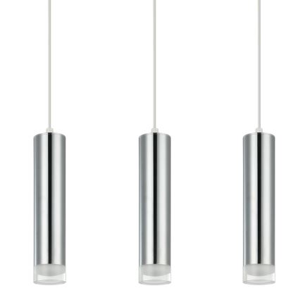 Chandelier on a string ARMIN 3xGU10/10W/230V shiny chrome