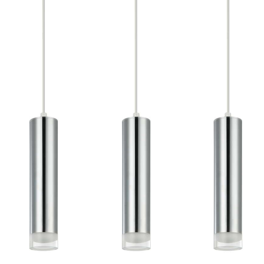 Chandelier on a string ARMIN 3xGU10/10W/230V shiny chrome
