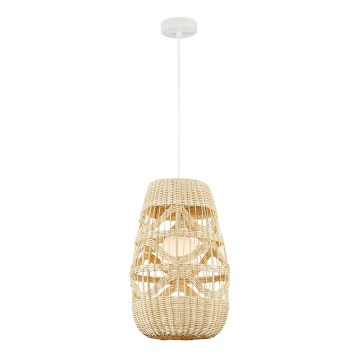 Chandelier on a string ARONA 1xG9/9W/230V d. 25 cm rattan/beige
