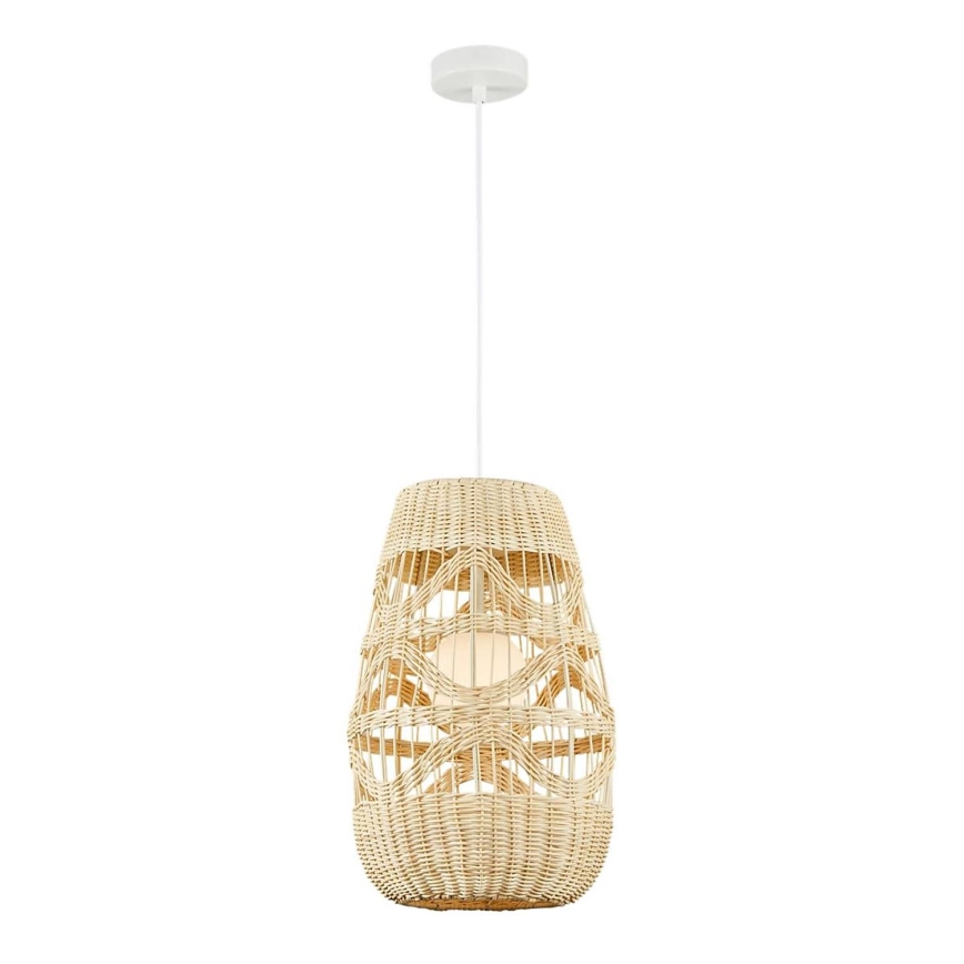 Chandelier on a string ARONA 1xG9/9W/230V d. 25 cm rattan/beige