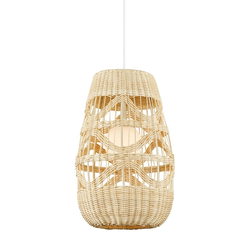 Chandelier on a string ARONA 1xG9/9W/230V d. 25 cm rattan/beige