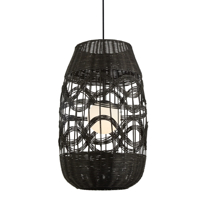 Chandelier on a string ARONA 1xG9/9W/230V d. 40 cm rattan/black