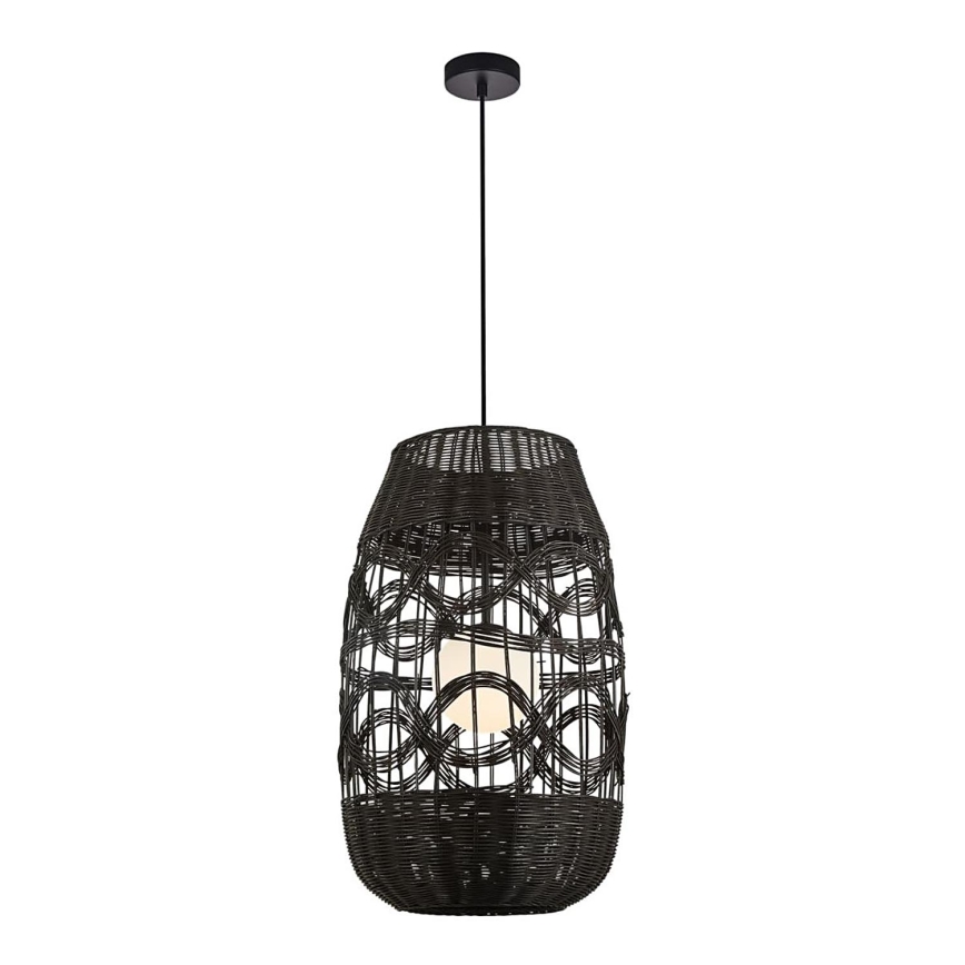 Chandelier on a string ARONA 1xG9/9W/230V d. 40 cm rattan/black