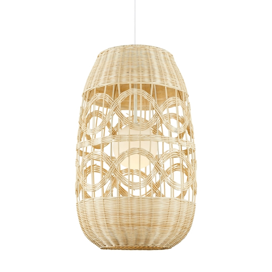 Chandelier on a string ARONA 1xG9/9W/230V d. 40 cm rattan/beige