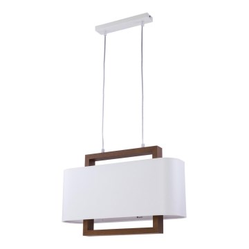 Chandelier on a string ARTEMIDA 1xE27/60W/230V white/brown