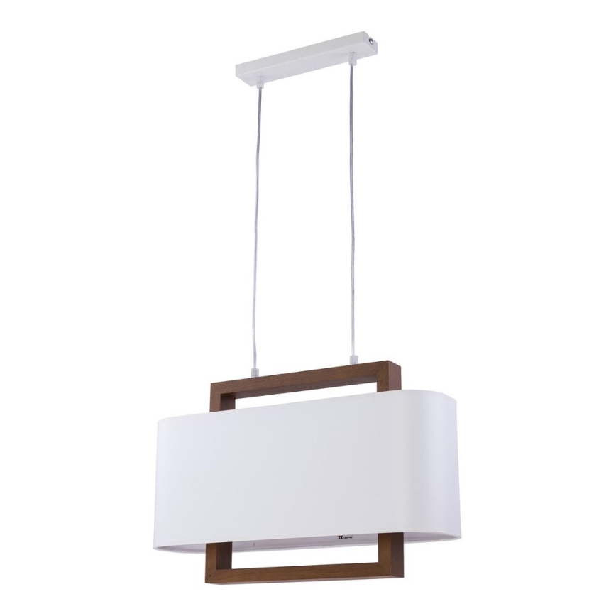 Chandelier on a string ARTEMIDA 1xE27/60W/230V white/brown