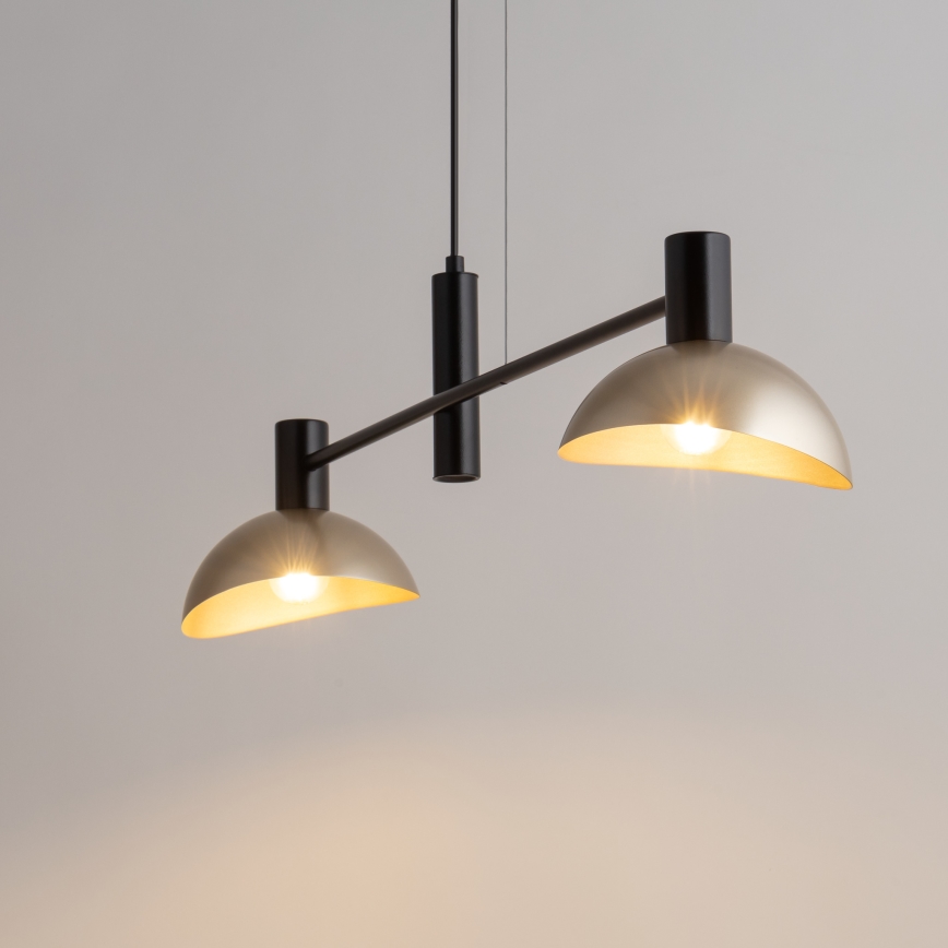 Chandelier on a string ARTIS 2xE14/40W/230V black/gold