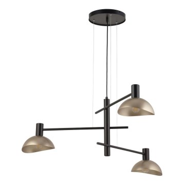 Chandelier on a string ARTIS 3xE14/40W/230V black/gold