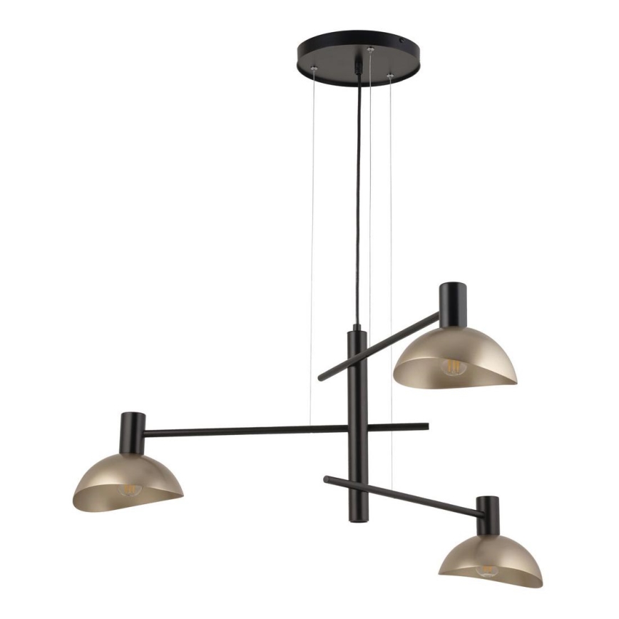 Chandelier on a string ARTIS 3xE14/40W/230V black/gold
