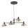 Chandelier on a string ARTIS 4xE14/40W/230V black/gold