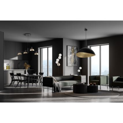 Chandelier on a string ARTIS 4xE14/40W/230V black/gold