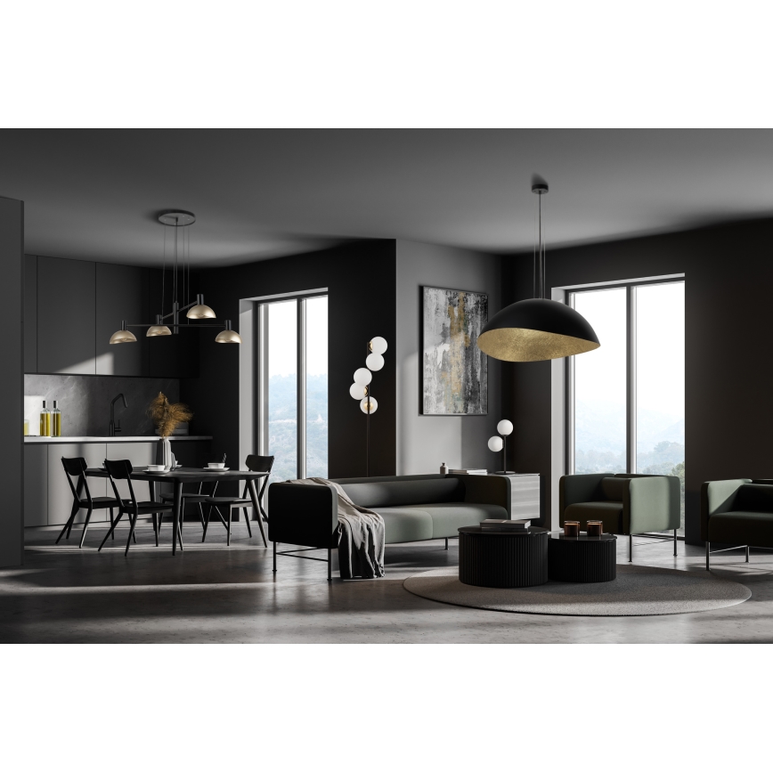 Chandelier on a string ARTIS 4xE14/40W/230V black/gold