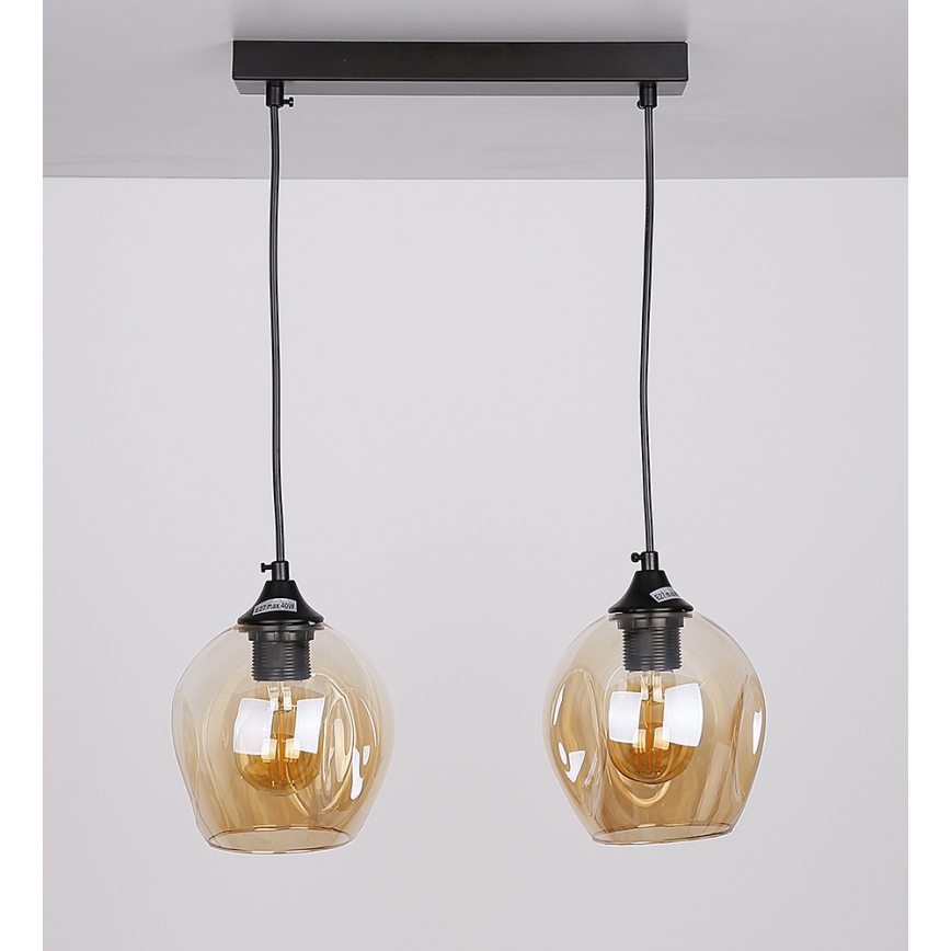 Chandelier on a string ASPA 2xE27/40W/230V black