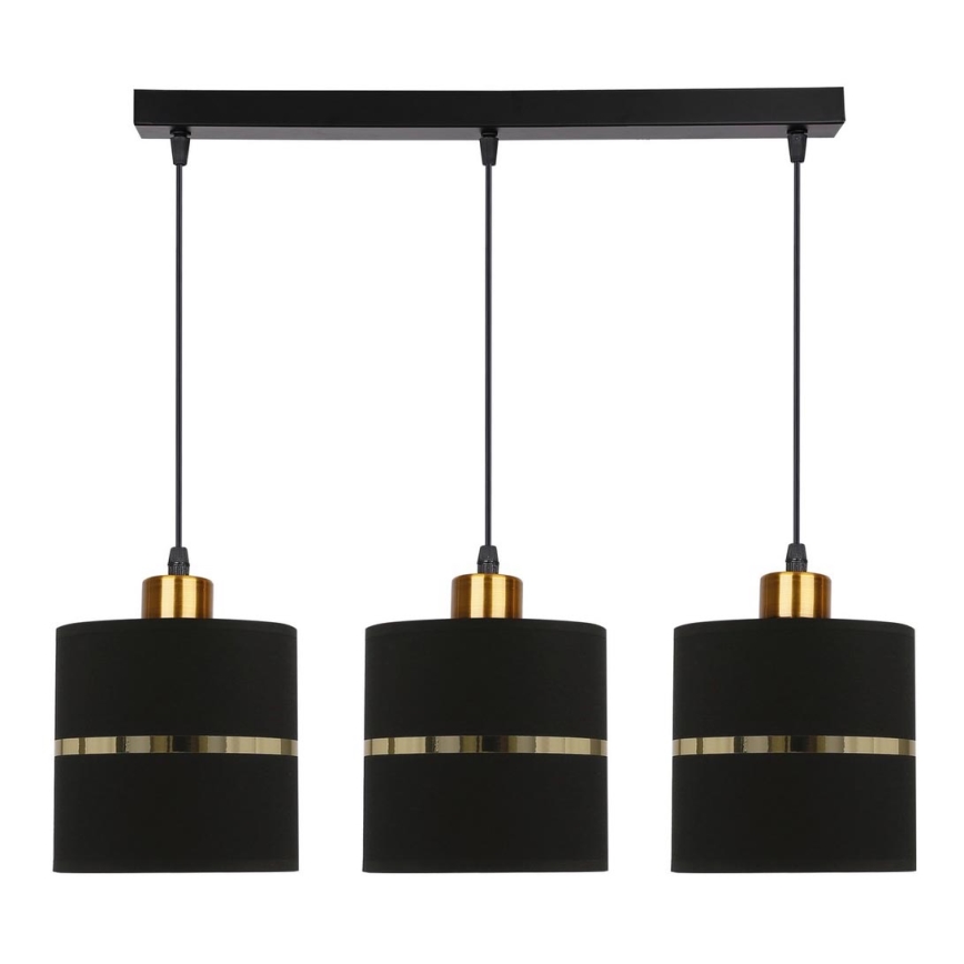 Chandelier on a string ASSAM 3xE27/60W/230V black