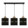 Chandelier on a string ASSAM 3xE27/60W/230V black