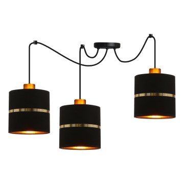 Chandelier on a string ASSAM 3xE27/60W/230V black