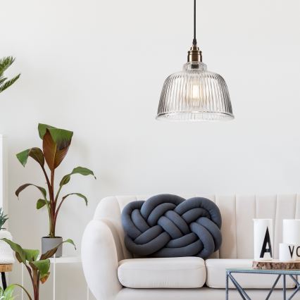 Chandelier on a string ASTA 1xE27/60W/230V bronze
