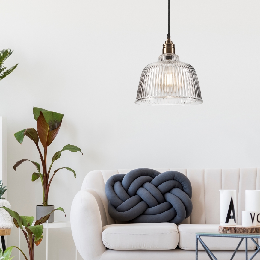 Chandelier on a string ASTA 1xE27/60W/230V bronze