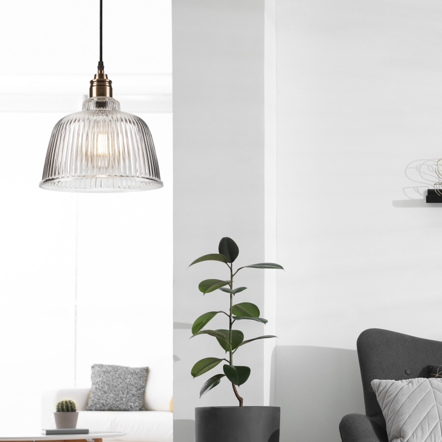 Chandelier on a string ASTA 1xE27/60W/230V bronze