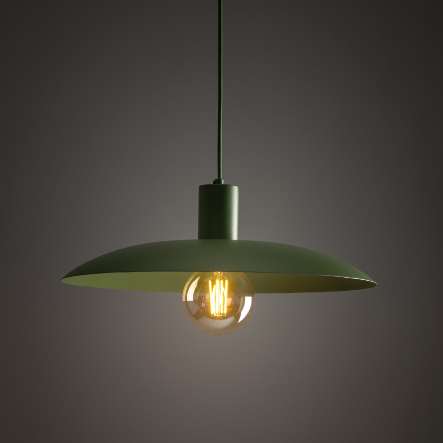 Chandelier on a string ASTRA 1xE27/15W/230V d. 41 cm green