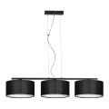 Chandelier on a string ASTRA 3xE27/60W/230V black