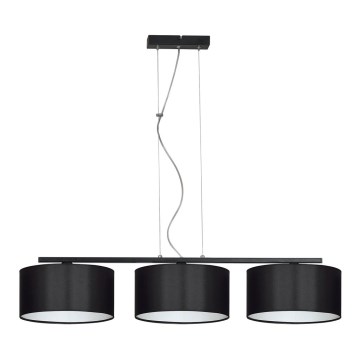 Chandelier on a string ASTRA 3xE27/60W/230V black