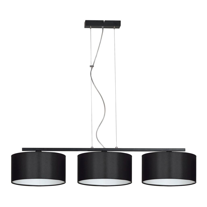Chandelier on a string ASTRA 3xE27/60W/230V black