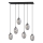 Chandelier on a string ASTRAL 6xE14/10W/230V black/smoky