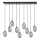 Chandelier on a string ASTRAL 9xE14/10W/230V black/smoky
