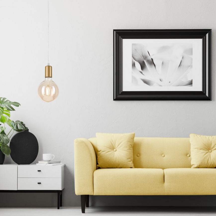 Chandelier on a string ASTRID 1xE27/60W/230V gold