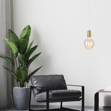 Chandelier on a string ASTRID 1xE27/60W/230V gold