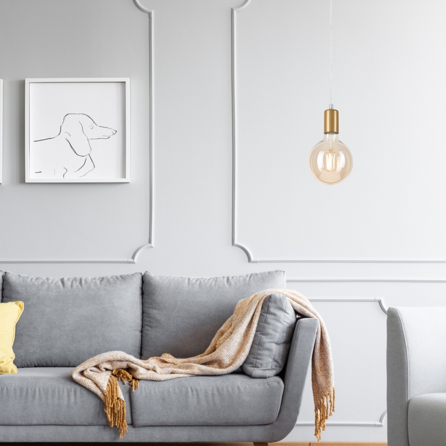 Chandelier on a string ASTRID 1xE27/60W/230V gold