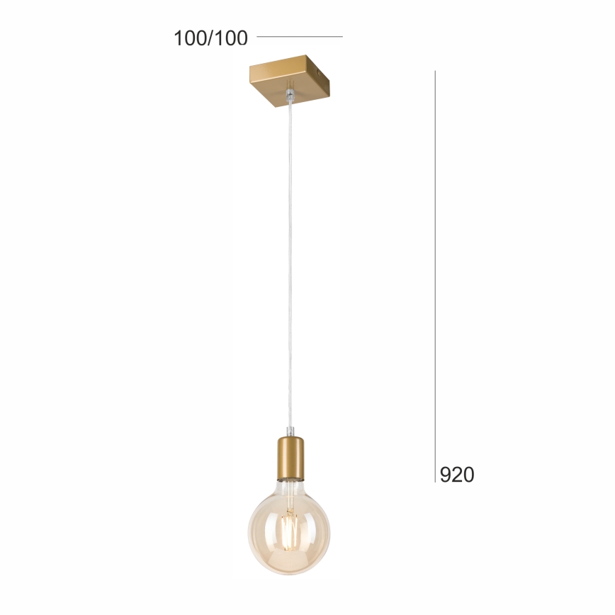 Chandelier on a string ASTRID 1xE27/60W/230V gold