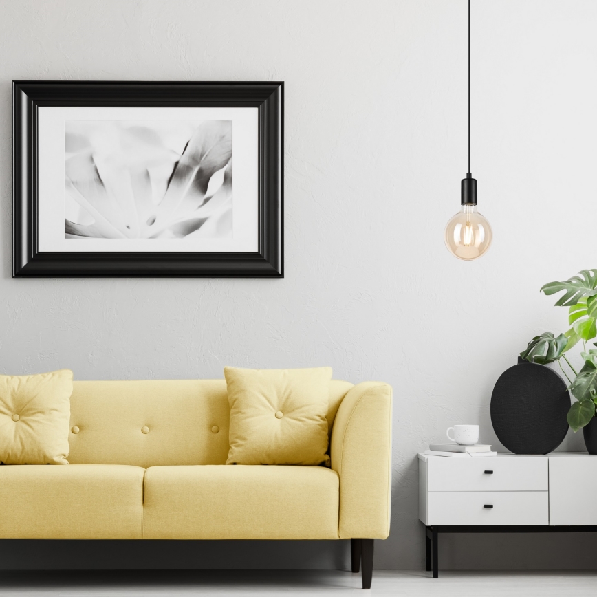 Chandelier on a string ASTRID 1xE27/60W/230V matte black