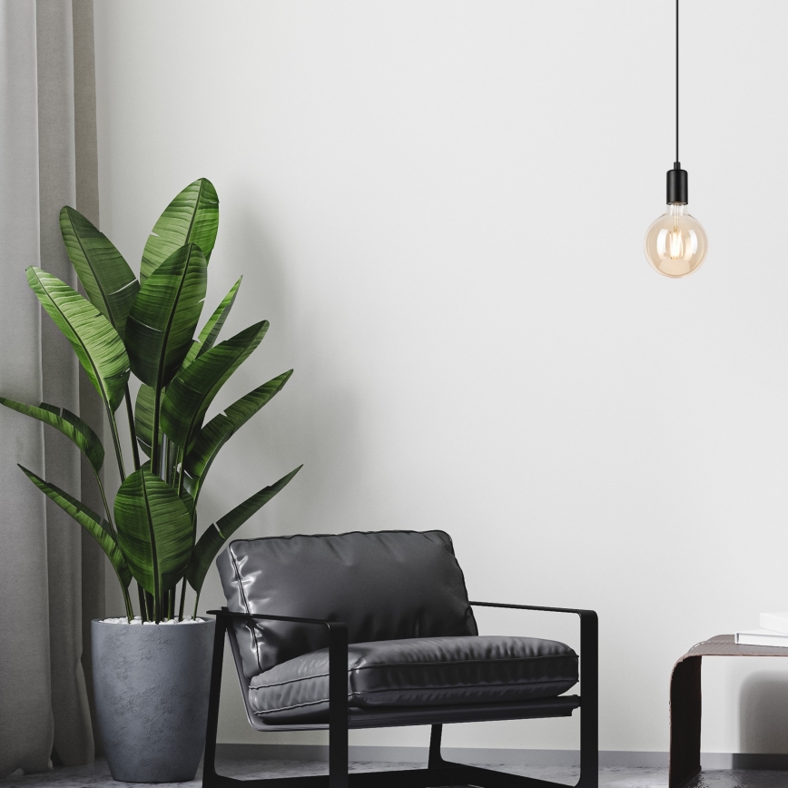 Chandelier on a string ASTRID 1xE27/60W/230V matte black