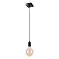 Chandelier on a string ASTRID 1xE27/60W/230V shiny black