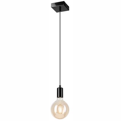 Chandelier on a string ASTRID 1xE27/60W/230V shiny black